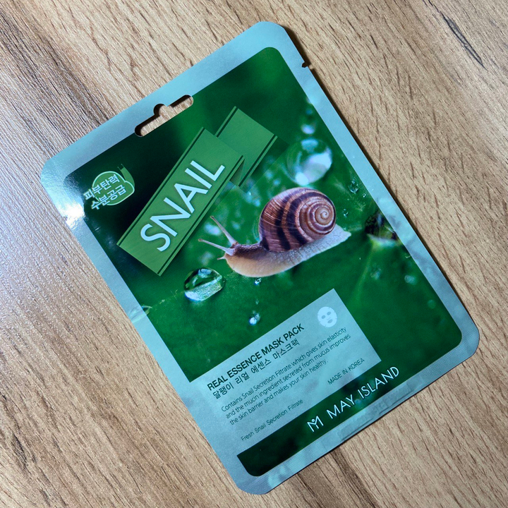 Маска для лица May Island Snail Real Essence Mask Pack тканевая с муцином улитки 25 мл