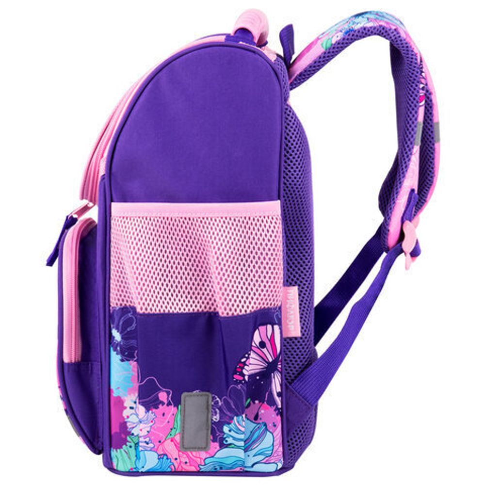 Ранец ПИФАГОР BASIC, с эргономичной спинкой, "Butterflies", 35х28х18 см, 270683