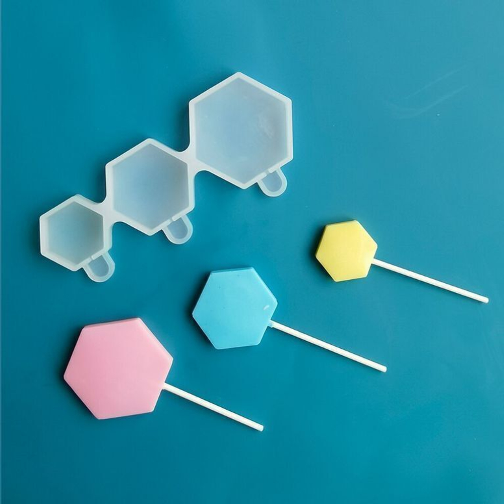 Силиконовая форма для леденцов «Мозаика 3 в 1»