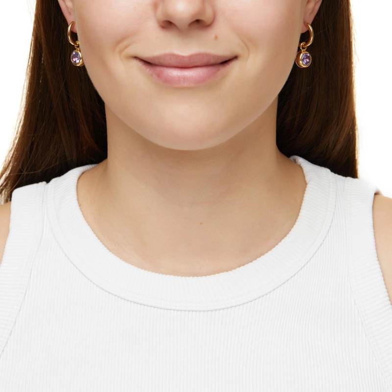 Серьги с Круглой Подвеской – Корунд