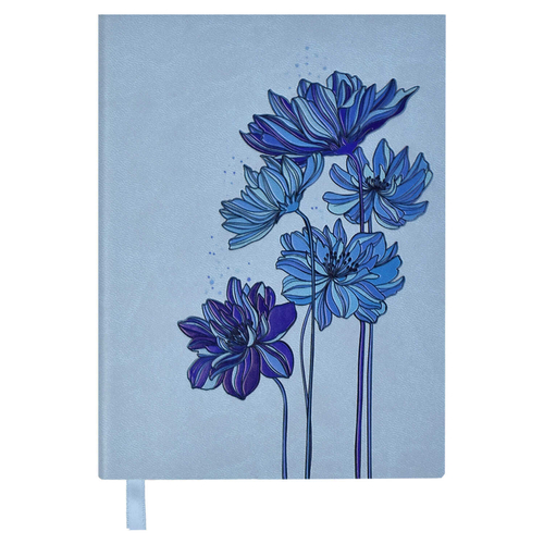 Ежедневник А6+ 120л интегр кожзам/тиснение"Виннер" голубой тонир/блок тонир/ср ФЕНИКС+ 50271