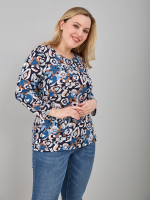 Лонгслив ЛНв-306/тсиний-леопард