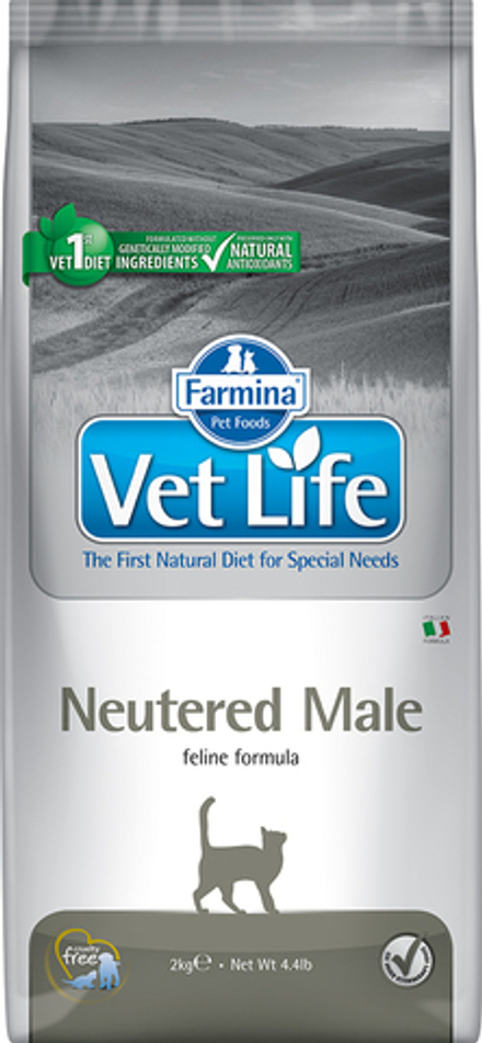 Farmina VetLife 400г Neutered Male Сухой корм для кастрированных котов