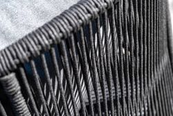 "Милан" лаунж-зона 4-местная плетеная из роупа (веревки), каркас алюминиевый темно-серый, роуп темно-серый