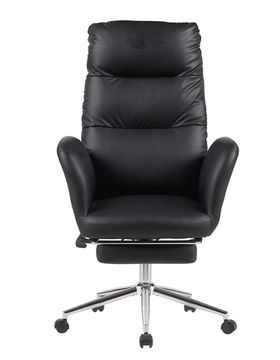 Кресло руководителя TopChairs Solid с оттоманкой черный