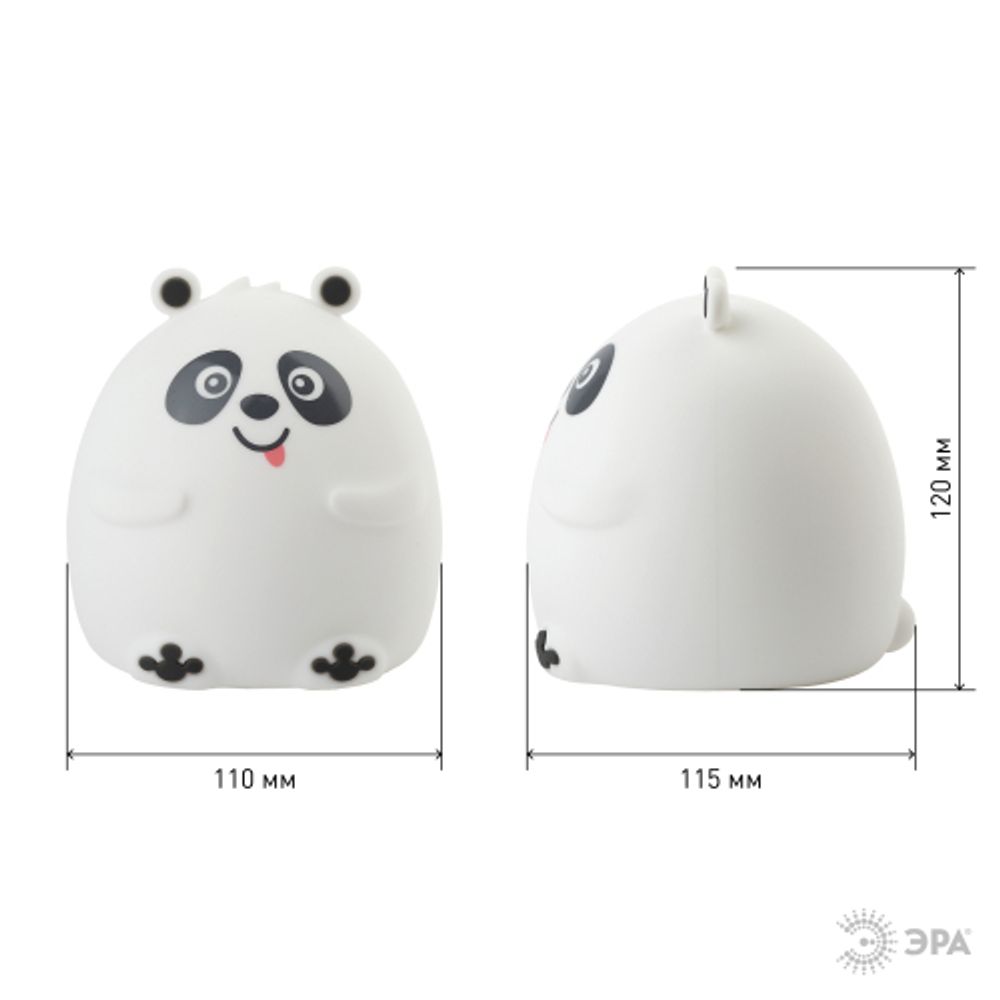 Ночник - светильник светодиодный ЭРА NLED-417-2W-W аккумуляторный мягкий силиконовый белый | Ночники