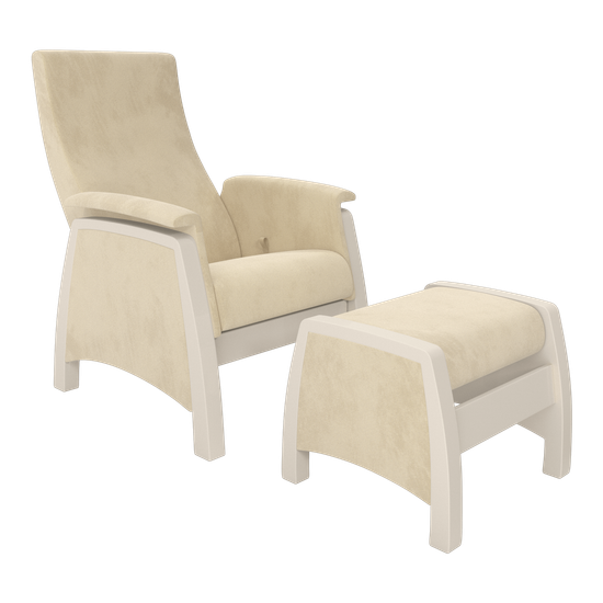 Кресло-глайдер 101 с пуфом