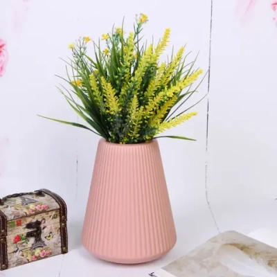 Ваза из пластика «Аделин» 15*20см цвет розовый