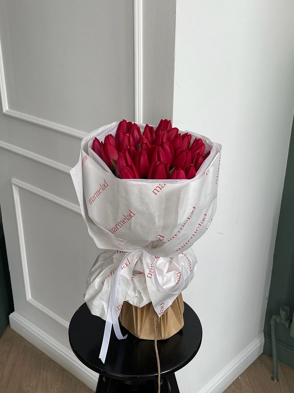 Букет из 35 красных тюльпанов