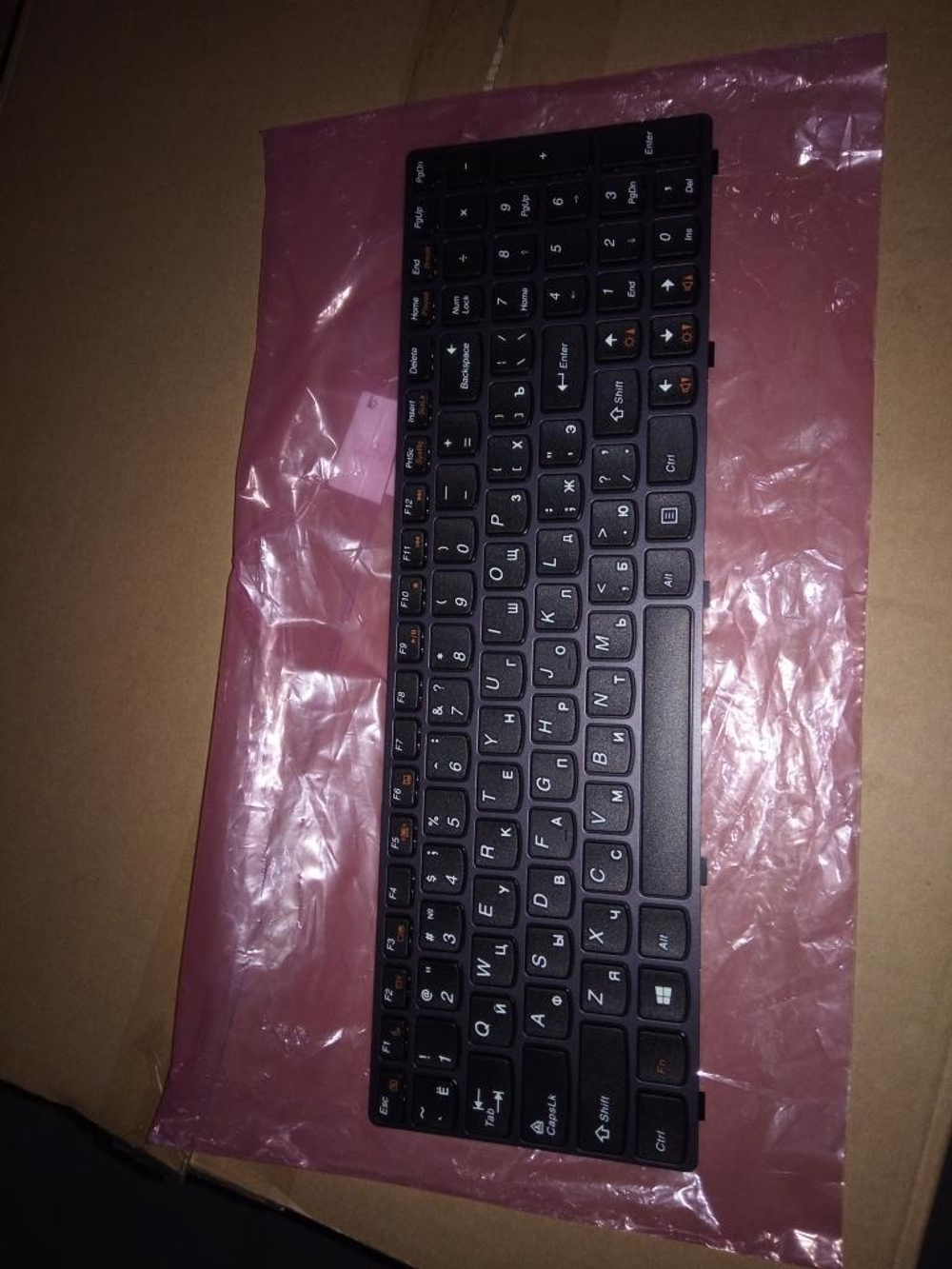 Клавиатура для Ноутбука Lenovo LenovoV580c раскладка - русская, серая (25209644)