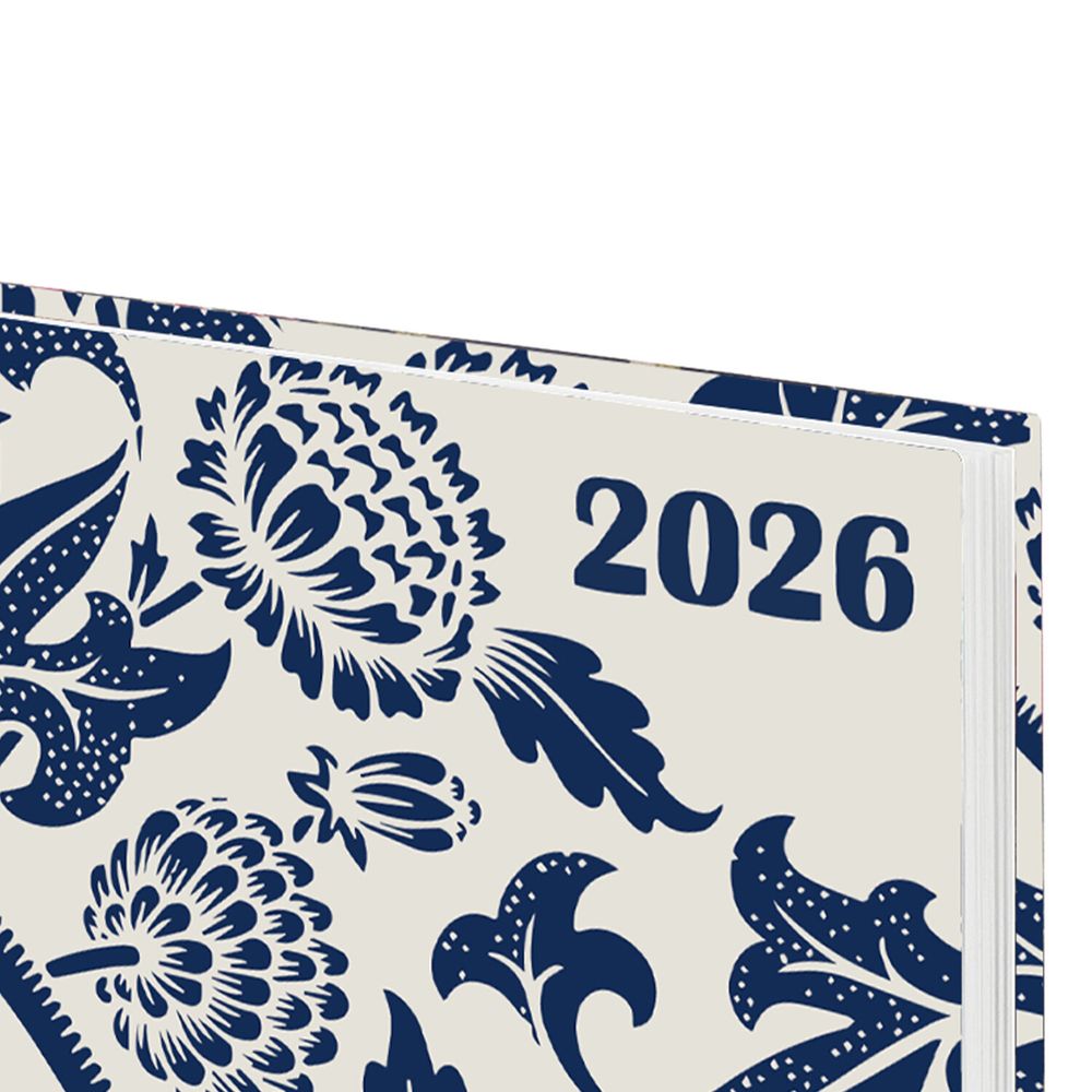 Ежедневник датированный 2026 145х215 мм А5 STAFF ламинированная обложка "Blue fresco" (117324)