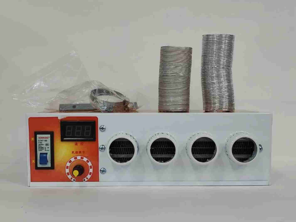 НЕТ - 12V-4 Выхода / Печка (отопитель) электрическая дополнительная в салон автомобиля, 4 сопла 900 Вт 12V