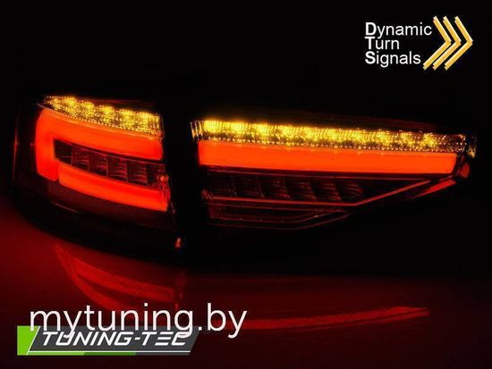 Задние фонари для Audi A4 B8 Sedan (12-15) LED динамические красные темные