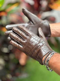 Перчатки из крокодила AC-122