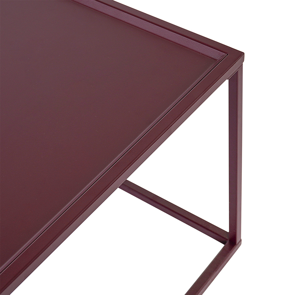 Столик журнальный mayen, 110х50 см, белый/сливовый