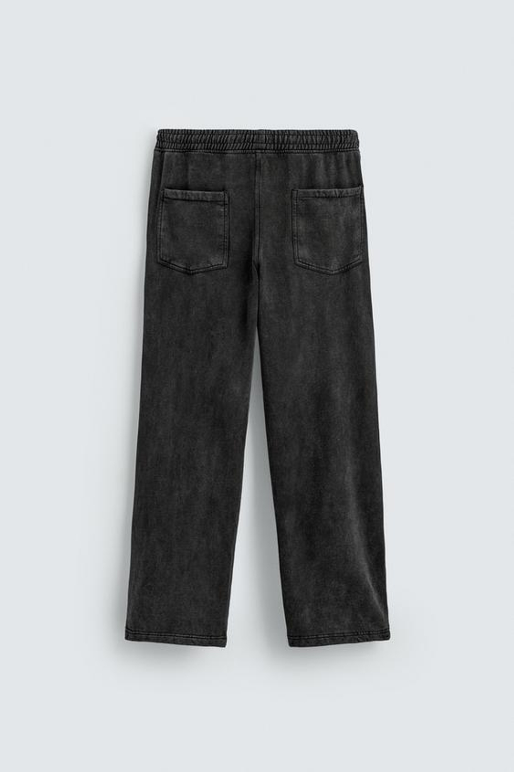 ZARA ДЖОГГЕРЫ WIDE-LEG С ЭФФЕКТОМ ПОТЕРТОСТИ, ТЕМНО-СЕРЫЙ