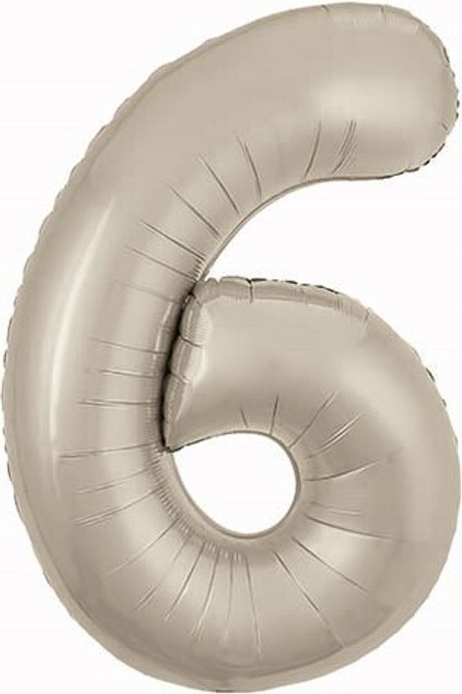 Р Цифра 6 Slim Кремовый (40&#39;&#39;/102 см)
