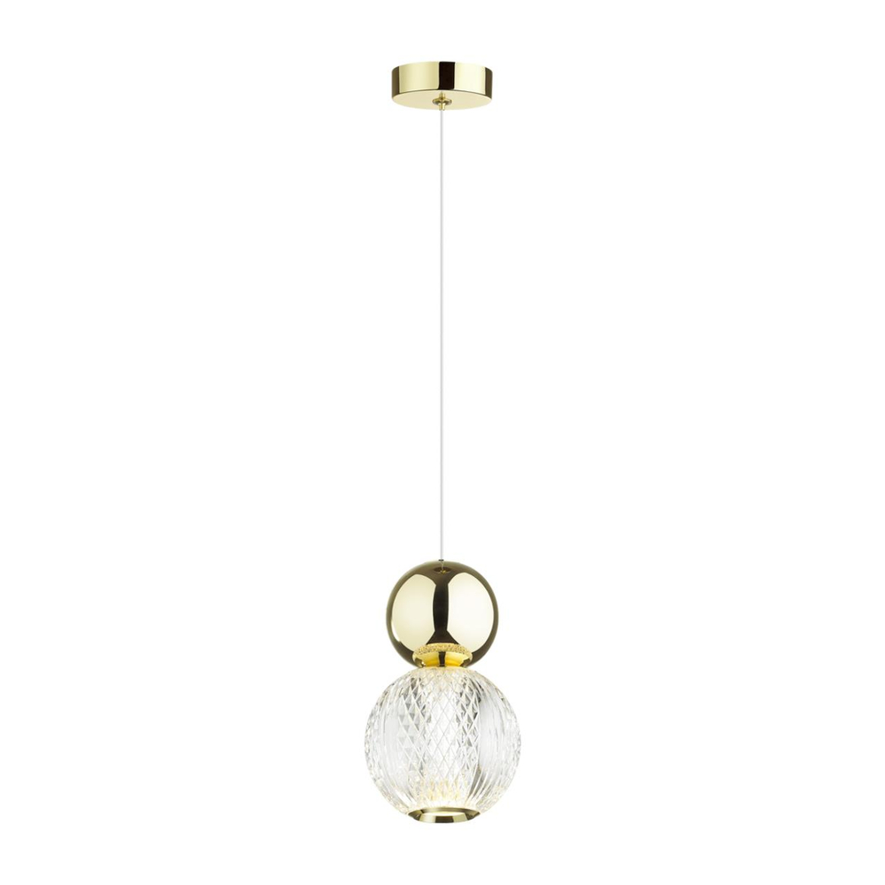 5008/7L L-VISION ODL23 573 золотой/прозрачный/металл/акрил Подвес LED 7W 4000K 350Лм CRYSTAL