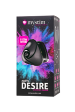 Вибратор Mystim Heart ́s Desire с электростимуляцией, силикон, черный, 6,7 см