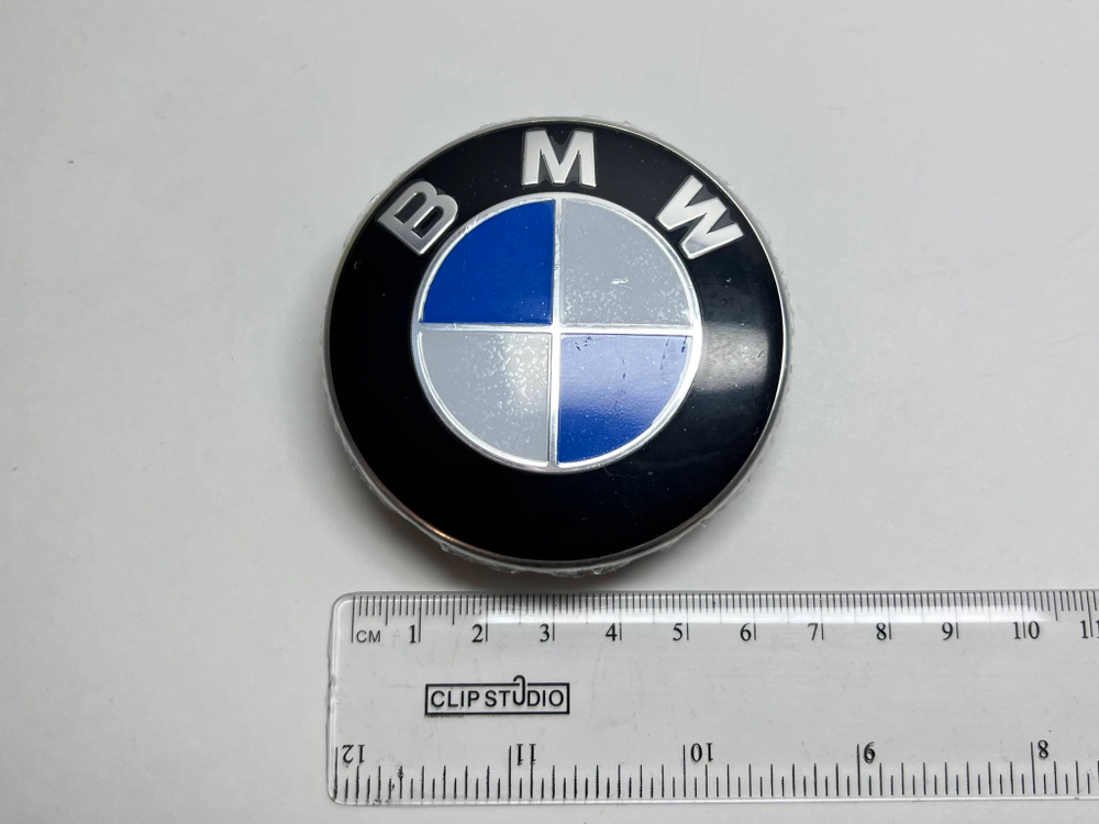 BMW (средний) / Логотип (шильдик, надпись, эмблема) "BMW" на диск (1 шт.)