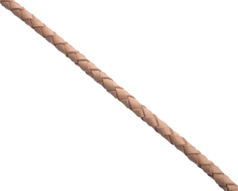Шнурок плетеный бежевый Ø 6.0 мм, дл. 70 см
