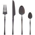 Набор столовых приборов «NORDIC» 24шт (6ножей, 6вилок, 6ст.ложек, 6ч.ложек), черный