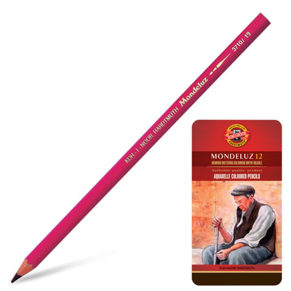 Набор акварел. каранд. KOH-I-NOOR MONDELUZ 12 цв. шестигранные
