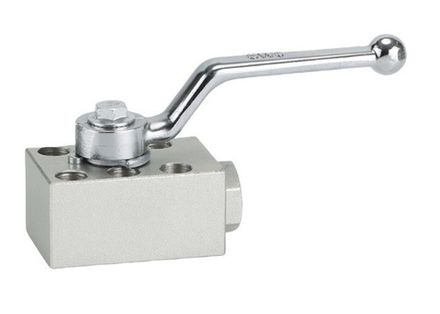 KHP-25 - Шаровой кран 2/2 на высокое давление, на плиту Ду25