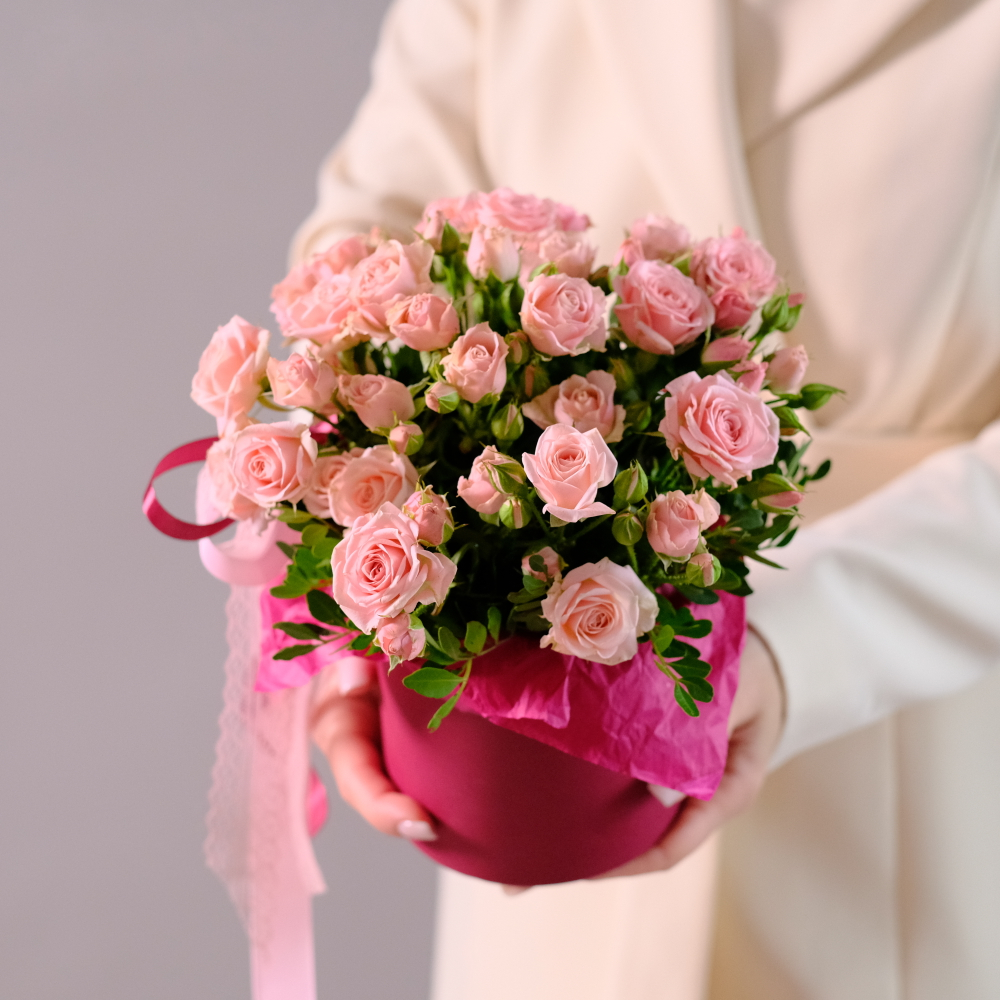 Нежная композиция из кустовых роз #190