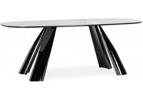 Керамический стол Woodville Танго 200х200х90 белый мрамор carla larkin, белый, ножки черные