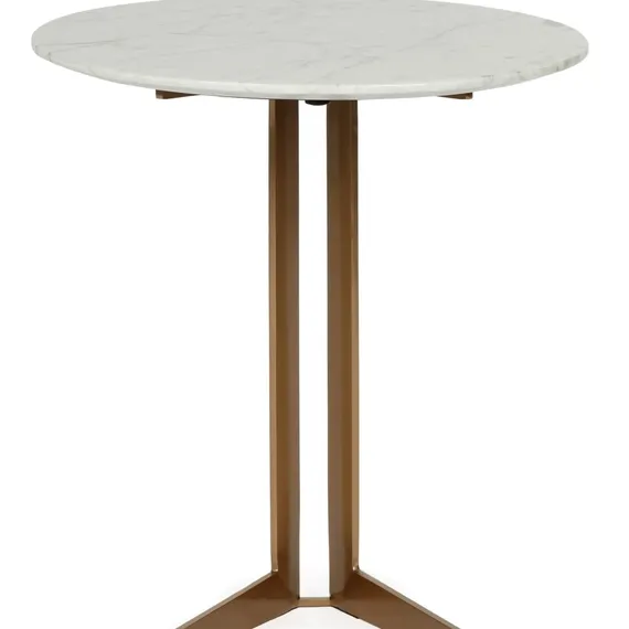 Кофейный стол Gravita Ø38х52 см, мрамор, сталь