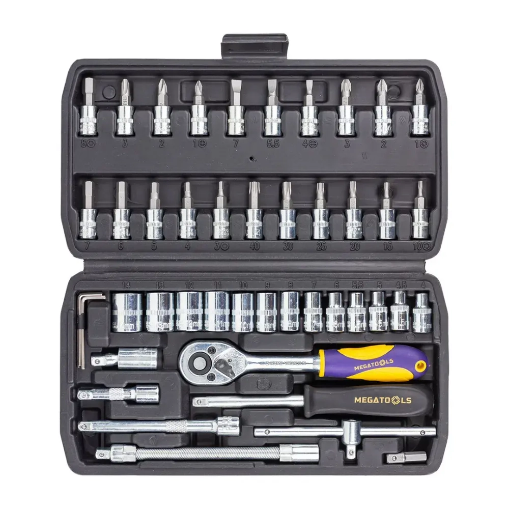 Набор инструментов 46пр.1/4'' MEGATOOLS MT-2462-5