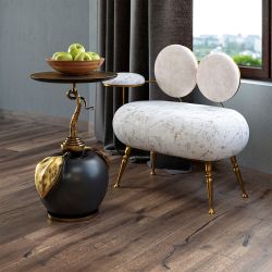 Столик декоративный с золотой столещницей Яблоко Евы Амбер