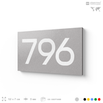 Номер на дверь 796, табличка на дверь для офиса, квартиры, кабинета, аудитории, склада, серая 120х70 мм, Айдентика Технолоджи