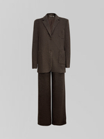 Костюм 6612-41 из удлиненного пиджака и широких штанов на резинке