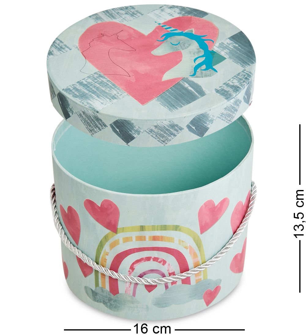 WG-72/1-B Коробка подарочная «Цилиндр» цв.голубой