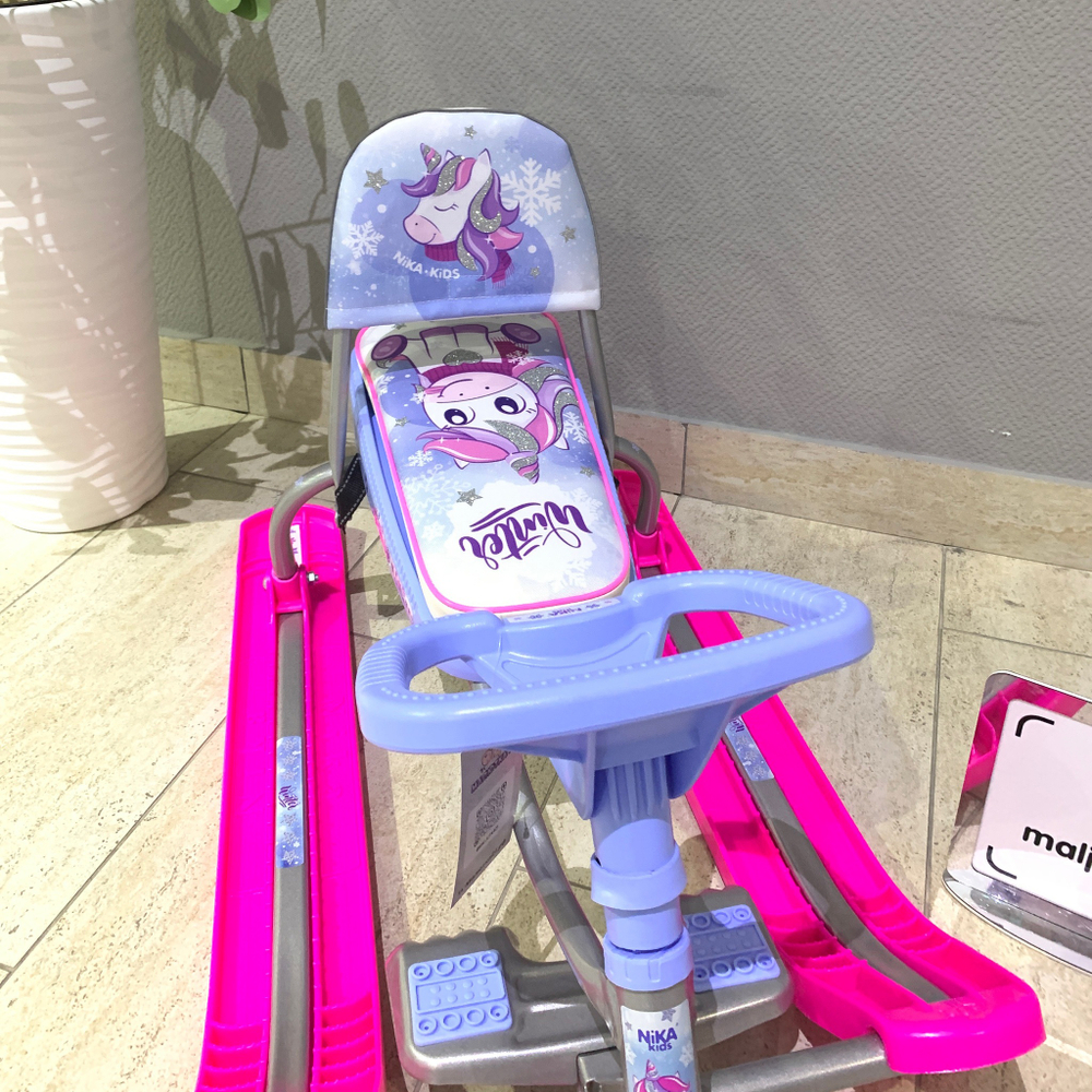 Снегокат «Тимка спорт 4-1М» с единорогом (арт. ТС4-1М/ЕР)