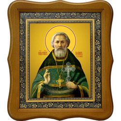 Иоанн Хрусталев, священномученик, пресвитер. Икона на холсте.