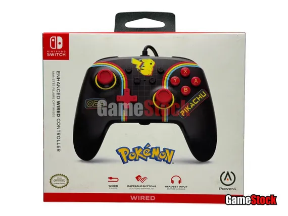 Геймпад проводной PowerA Wired Controller для Nintendo Switch (Pikachu Arcade)