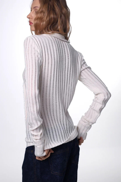 Белый кардиган-жакет на пуговицах