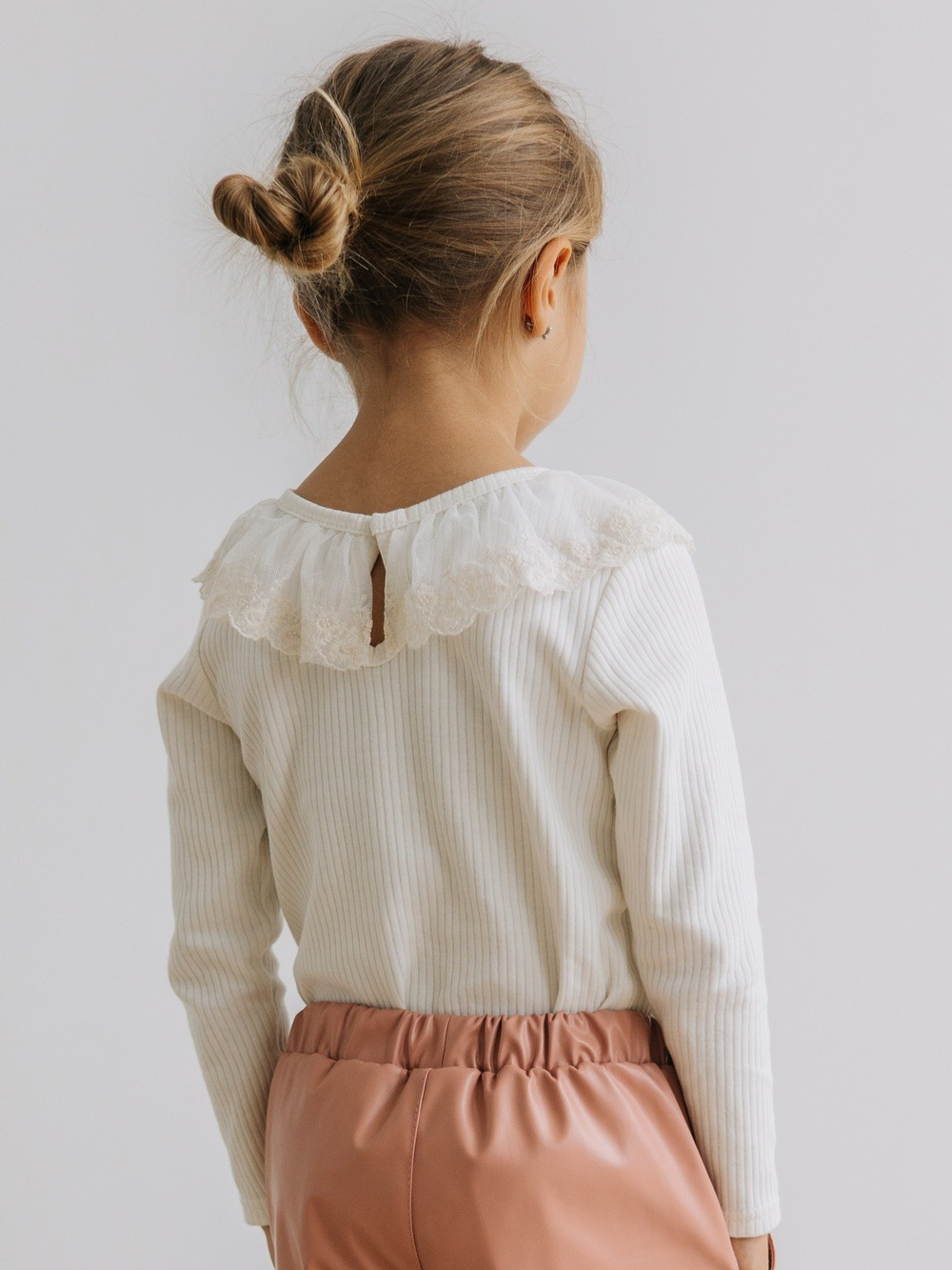 Лонгслив с воротником, Молоко