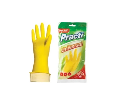 Перчатки резиновые латекс с х/б напыл. PACLAN Practi Universal L (большой)
