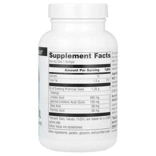 Source Naturals, Масло примулы вечерней, 1350 мг, 60 капсул