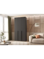 Шкаф для одежды 3 створки Браш Графит 120х51х240