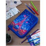 Пенал 1 отделение, 200*140*40 Berlingo "Eiffel Tower", дополнительная откидная секция, с наполнением, полиэстер