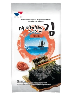 Жареная морская капуста Ким со вкусом Кимчи 5 г * 12 шт