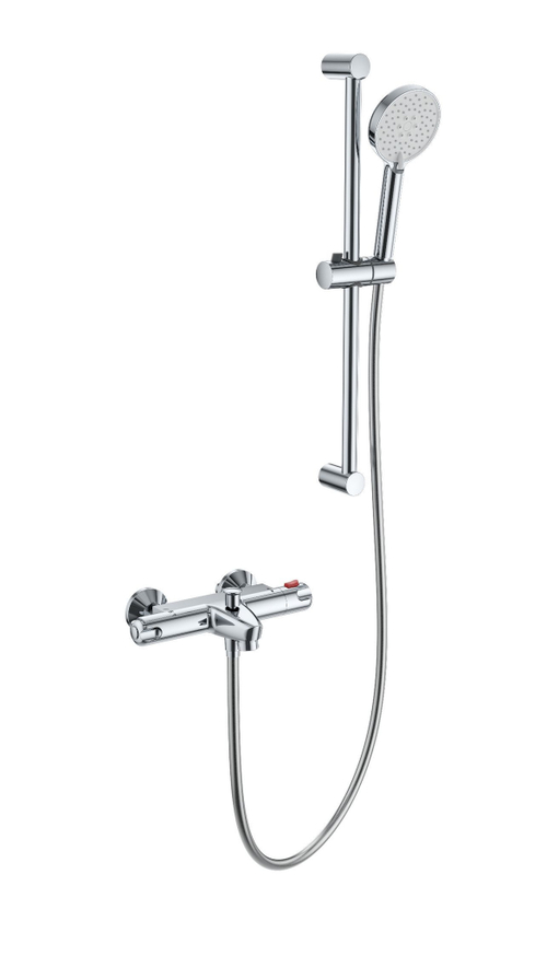 Смеситель для ванны с душевым гарнитуром и термостатом WONZON & WOGHAND, Хром (WW-C2001-A-CR)