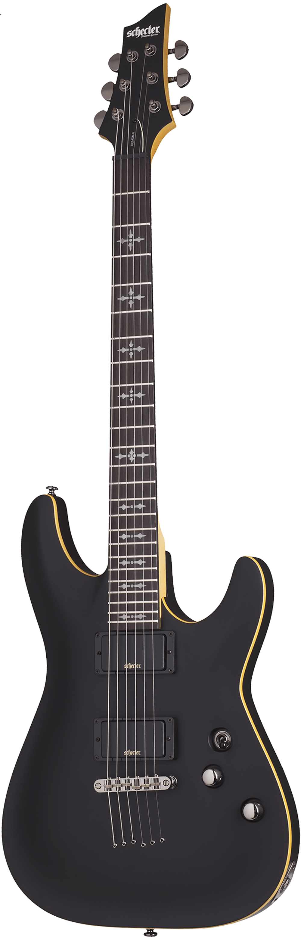 Schecter DEMON-6 AGED BLACK SATIN