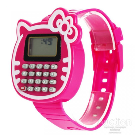 Часы наручные силиконовые +калькулятор (цвета в ассортименте)
