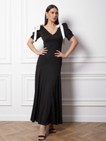 Платье длинное вечернее с бантами